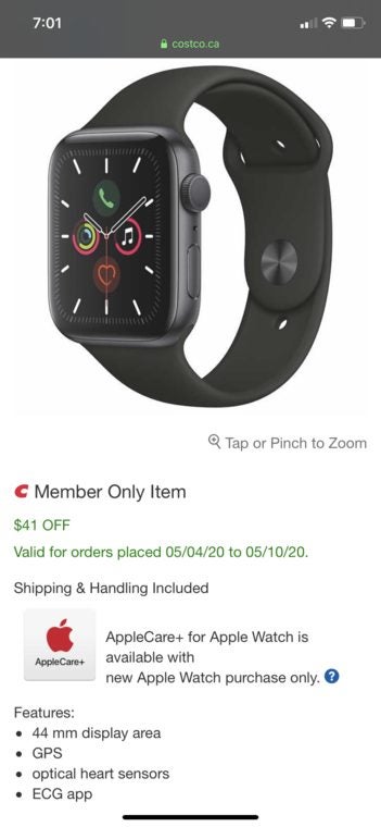 costco apple watch series 5 44mm