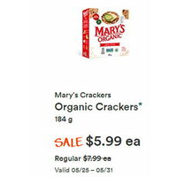 Mary's Crackers Organic Crackers 