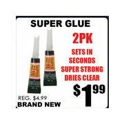 Super Glue 2pk - $1.99 (60% off)