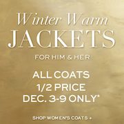 Danier: All Winter Coats are 50% Off Regular Price (Through December 9)