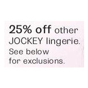 Select Jockey Lingerie - 25% off