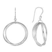 Layered Shimmer Circle Drop Earrings - $125.30