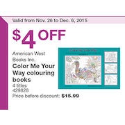 Color Me Your Way Colouring Books - $11.99 ($4.00 Off)