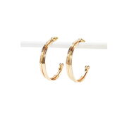 Twisted Open-end Hoop Earrings - $4.99 ($1.91 Off)