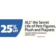 All The Secret Lift of Pets Figures, Plush and Playsets - 25% off