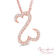 Open Hearts By Jane Seymour Diamond Accent Pendant In 10k Rose Gold - $199.50