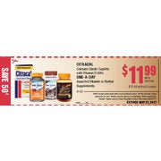 Citracal Calcium Citrate Caplets With Vitamin D One-A-Day Vitamin or Herbal Supplements - $11.99/with coupon ($0.50 off)