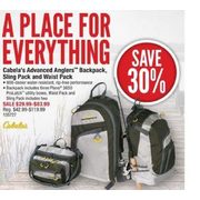 Cabelas Cabela s Advanced Anglers Bacpacks Sling Pack And Waist