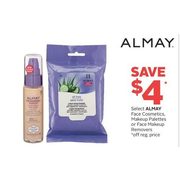 Almay Face Cosemetics Makeup Palettes or Face Makeup Removers - $4.00 off