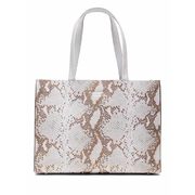 Portfolio Structured Snake-effect Leather Tote - $165.99 ($29.01 Off)