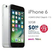 Koodo or Fido iPhone 6 32GB - $0.00 w/ Select 2-yr Plans