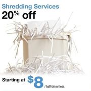 Shredding Services - Starting at $8.00 (20% off)