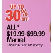 All $19.99 - $99.99 Marvel  - Up to 30% off
