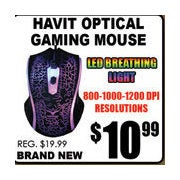 Havit Optical Gaming Mouse - $10.99
