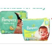 Pampers Jumbo Pack Diapers, Baby Dry, Swaddlers, Cruisers Or Easy Ups - $12.99/Pkg