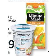 Danone Natural Yogurt or Minute Maid Beverages - $2.99