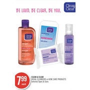 Clean & Clear Facial Cleansers or Acne Care Products - $7.99