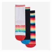 Kid Girls' 3 Pack Flat Knit Socks - $0.94 ($5.06 Off)