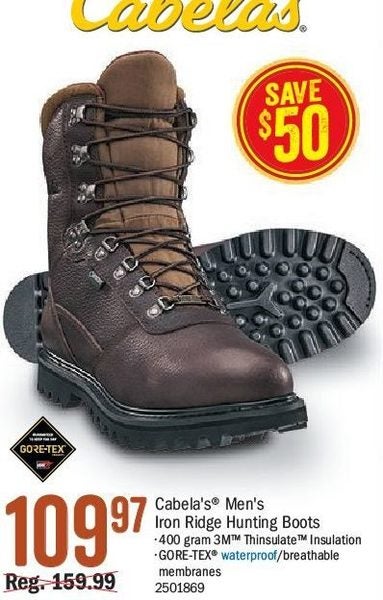 cabela's men's iron ridge boots