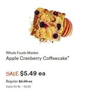 Whole Food Market Apple Cranberry Coffeecake - $5.49