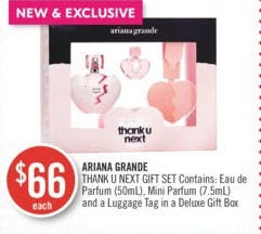 ariana grande mini perfume set shoppers