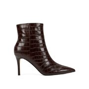 Fhayla Pointy Toe Booties - Brown Embossed Croco - $109.99 ($29.01 Off)