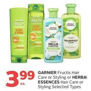 Garnier Fructis Hair Care or Styling or herbal Essences  Hair Care or Styling - $3.99