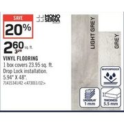 Mono Serra Vinyl Flooring - Light Grey, Grey - $2.60/sq.ft (20% off)