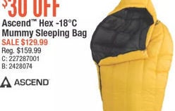 Bench Hex mummy sleeping bag 