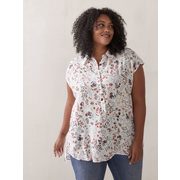 Printed Short Sleeve Blouse - In Every Story - $19.99 ($20.00 Off)