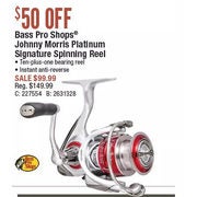 Bass Pro Shops: Bass Pro Shops Johnny Morris Platinum Signature Spinning  Reel 