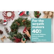 Christmas Ribbon, Picks & Wreath Supplies - 40% off