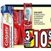 Colgate Toothbrushes And ToothPastes - 3/$10.00