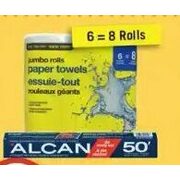 Alcan Foil  or No Name Paper Towels - $3.49
