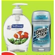 Speed Stick Deodorant or Antiperspirant or Softsoap, Hand Soap - $2.00 (Up to $1.99 off)