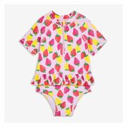 Baby Girls' Short Sleeve Rash Guard Swimsuit In Light Pink - $12.94 ($3.06 Off)