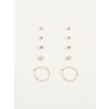 Real Gold-Plated Stud Earrings Variety 5-Pack For Women - $29.00 ($7.99 Off)