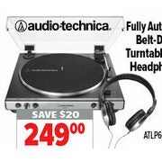 Audio-Technica Fully Automatic Belt-Drive Turntable With Headphones - $249.00 ($20.00 off)