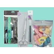 Kit Eyelashes, Nail Implements, Hair Accessories, Makeup Brushes or Sponges - $8.99