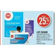 Life Brand Low Dose Asa 81mg Tablets, Cold Relief Patch Or Muscle & Back Caplets  - Up to 25% off